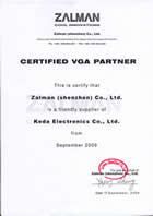 点击放大 “铭鑫获颁的国际散热器品牌韩国ZALMAN(思民)合作认证书”