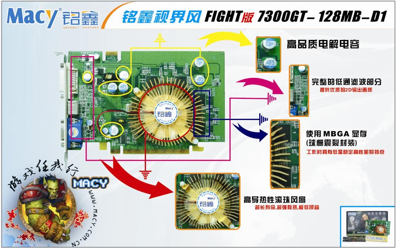 铭鑫视界风系列 7300GT-128D1 辉煌版