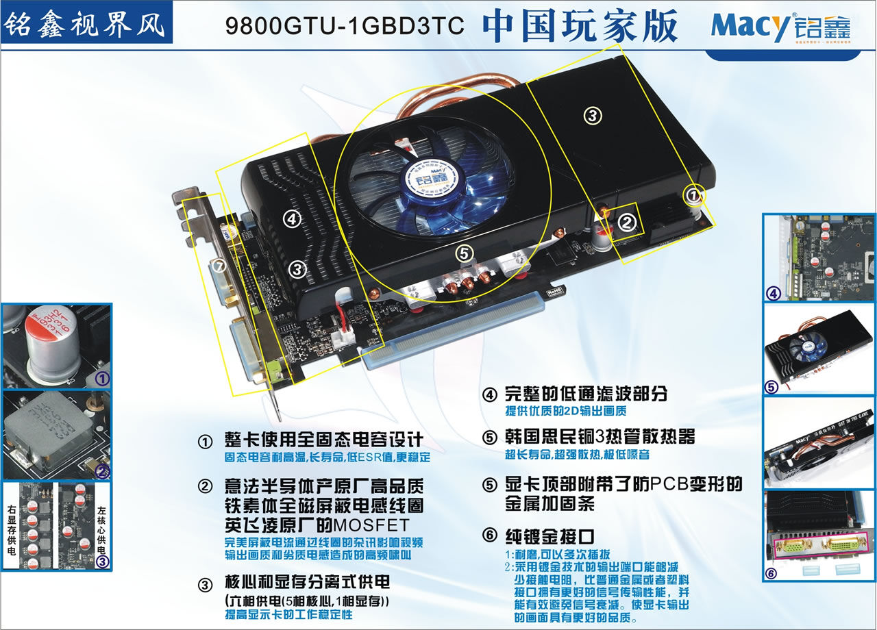 铭鑫 9800GTU-1GBD3TC 中国玩家版