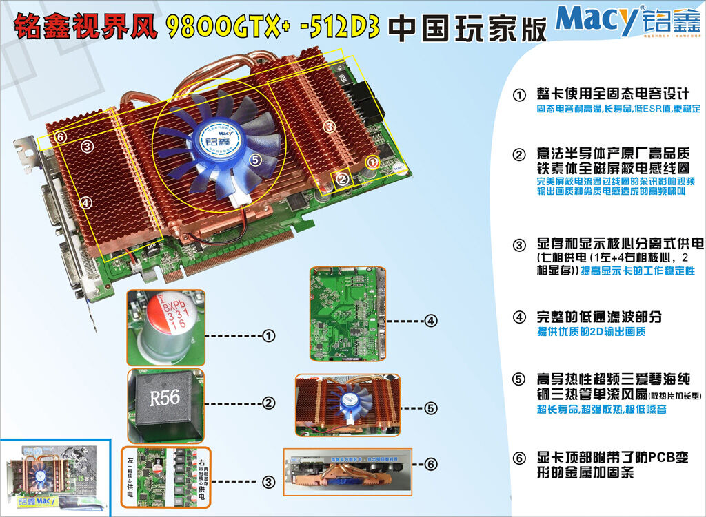 铭鑫视界风系列 9800GTU-512D3 辉煌版