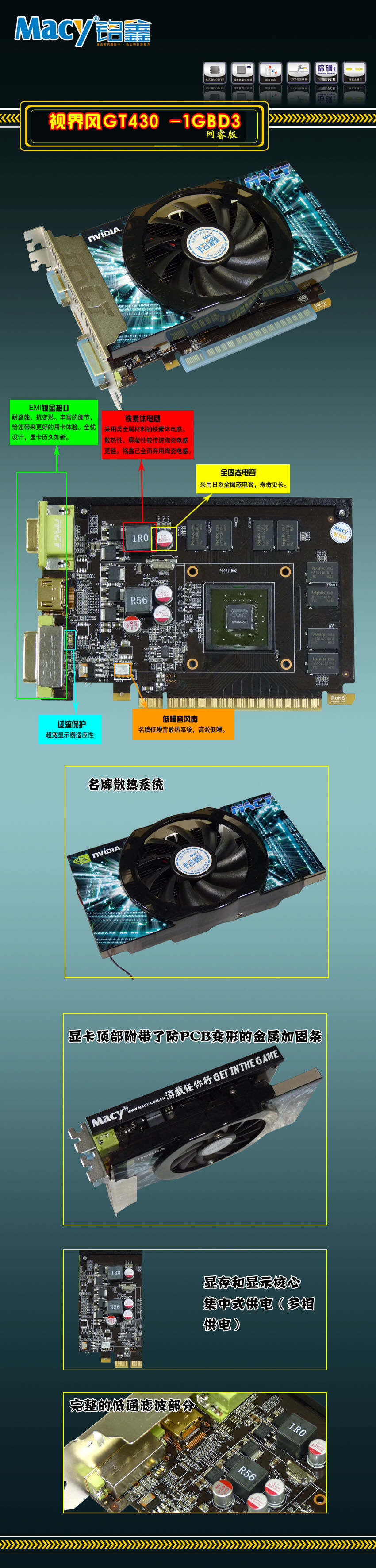 铭鑫网睿版 GT430-1GBD3 网睿版（原：网吧特供版）