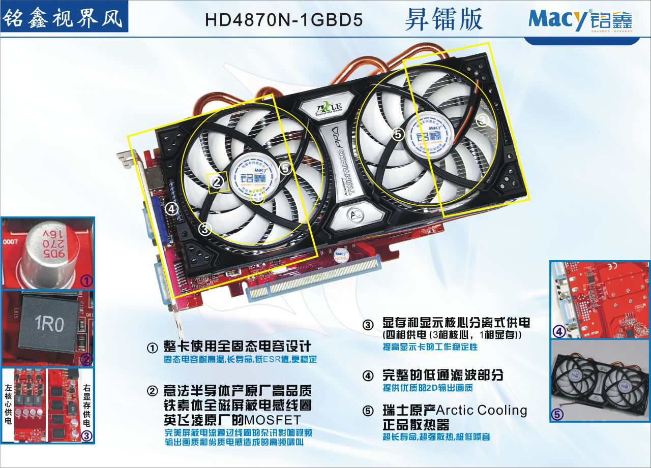 铭鑫图能剑 HD4870N-1GBD5 昇镭版