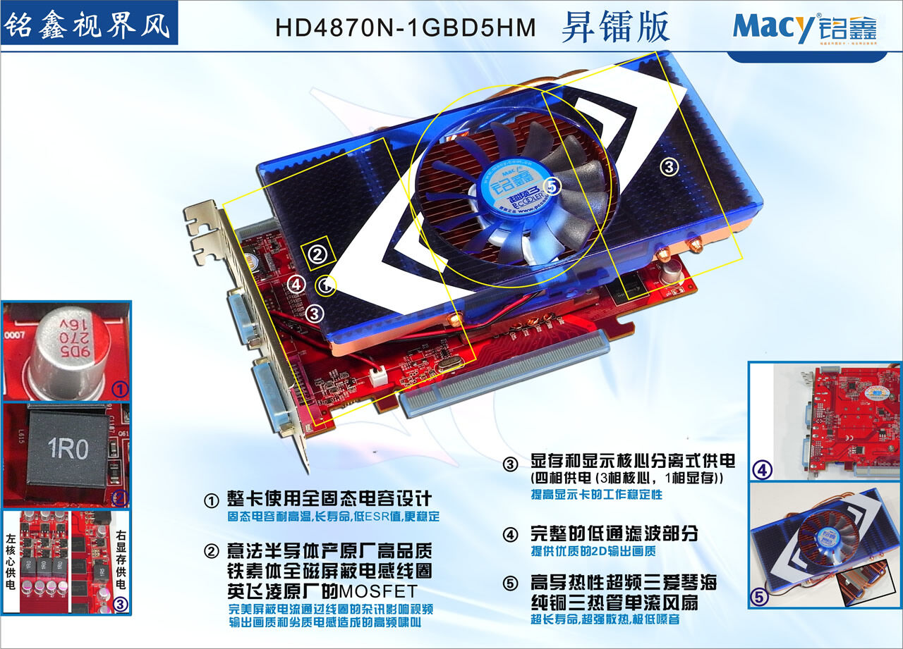 铭鑫图能剑 HD4870N-1GBD5HM 昇镭版