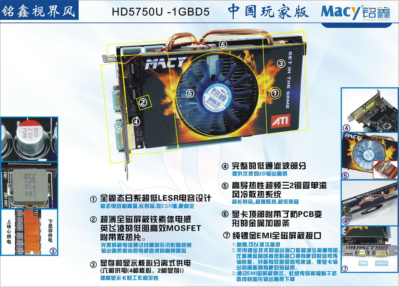 铭鑫 HD5750U-1GBD5 中国玩家版(黑板) 战斗版